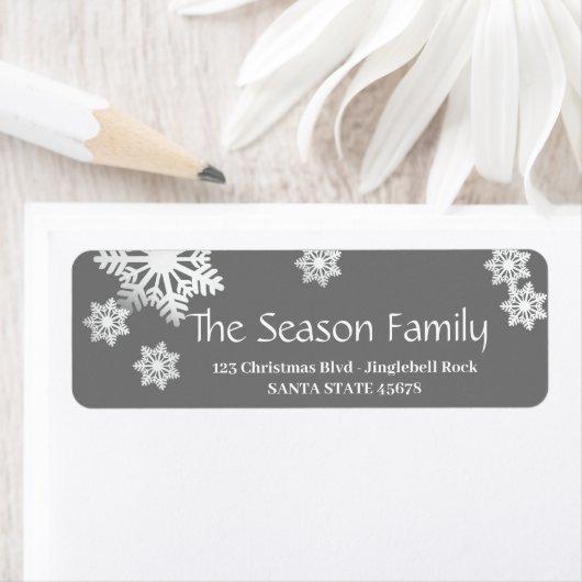 Snowflakes Adres Etiket (Insitu)