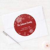 Snowflakes Adres Etiket (Envelop)