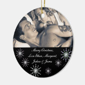 Snowflakes, Afbeelding met fijne kerst Keramisch Ornament (Links)