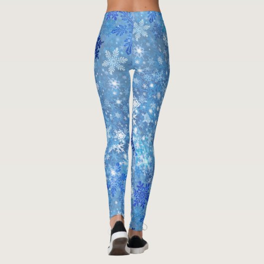 Snowflakes All-Over Print Leggings (Achterkant)