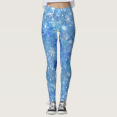 Snowflakes All-Over Print Leggings (Voorkant)