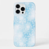 Snowflakes and lights on blue iPhone hoesje (Achterkant)