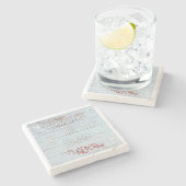 Snowflakes and Smiles Coaster Stenen Onderzetter (Zijkant)