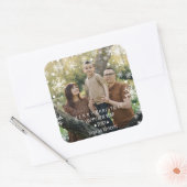 Snowflakes Arched Frame Photo Overlay Holiday Vierkante Sticker (Envelop)