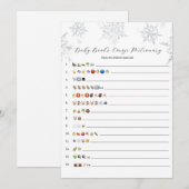 Snowflakes Baby Boeken Emoji Game Kaart (Voorkant / Achterkant)