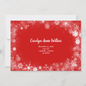 Snowflakes Baby Foto geboorteaankondigingen Feestdagenkaart (Achterkant)