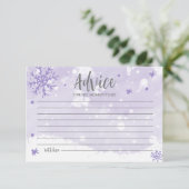 Snowflakes Baby shower Adviezen Kaart (Staand voorkant)