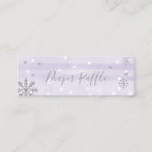 Snowflakes Baby shower Diaper Raffle Mini Visitekaartje (Voorkant)