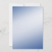 Snowflakes Baby shower Uitnodiging in Blauw (Achterkant)