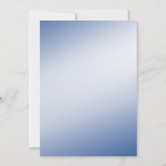 Snowflakes Baby shower Uitnodiging in Blauw (Achterkant)