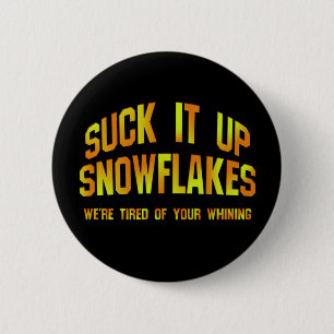 Snowflakes-badge/pin omhoog ronde button 5,7 cm