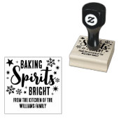 Snowflakes Baking Spirits voor kerstmis Rubberstempel (Gestempeld)