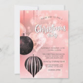 Snowflakes, Balls Red Kerstbedrijf Kaart (Voorkant)