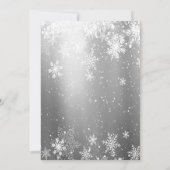 Snowflakes, Balls Silver kerstbedrijf Kaart (Achterkant)