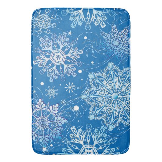 Snowflakes Bath Mat (Voorkant Verticaal)