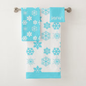 Snowflakes Bath Towel Set Bad Handdoek (Insitu)