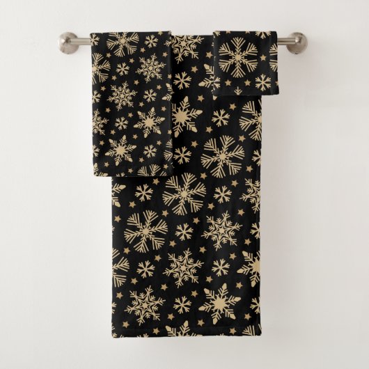 Snowflakes Bath Towel Set Bad Handdoek (Insitu)
