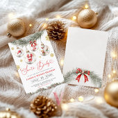 Snowflakes Baubles Christmas Santa Baby Shower Kaart