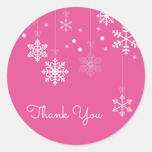 Snowflakes, bedankt Stickers (Voorkant)