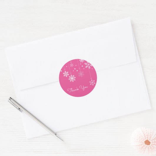 Snowflakes, bedankt Stickers (Envelop)