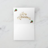 Snowflakes Bells Holly Santa Reindekerst Kaart (Binnen)