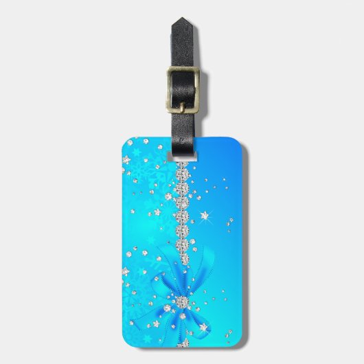 Snowflakes, bevroren bagagelabel (Voorkant verticaal)