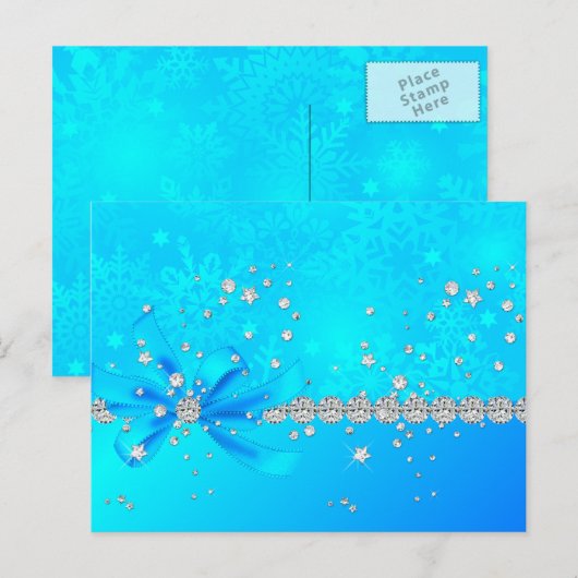 Snowflakes, bevroren briefkaart (Voorkant / Achterkant)