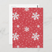Snowflakes bij uitnodiging op kerstavond (Voorkant / Achterkant)