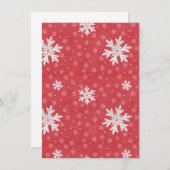 Snowflakes bij uitnodiging op kerstavond (Voorkant / Achterkant)