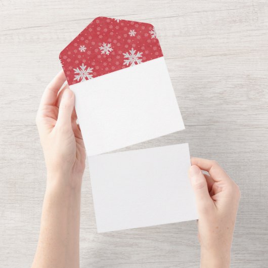 Snowflakes bij uitnodiging op kerstavond (Afscheurbaar)