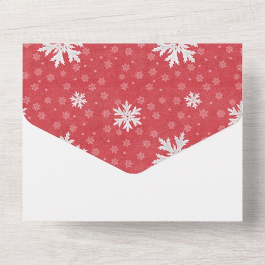 Snowflakes bij uitnodiging op kerstavond (Achterkant)