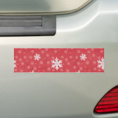 Snowflakes bij uitnodiging op kerstavond bumpersticker (Op auto)