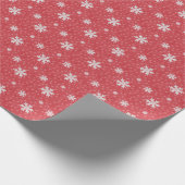 Snowflakes bij uitnodiging op kerstavond cadeaupapier (Hoek)