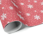 Snowflakes bij uitnodiging op kerstavond cadeaupapier (Rol Hoek)