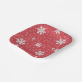 Snowflakes bij uitnodiging op kerstavond papieren bordje (Gebogen)