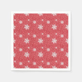 Snowflakes bij uitnodiging op kerstavond servet (Voorkant)