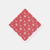 Snowflakes bij uitnodiging op kerstavond servet (Hoek)