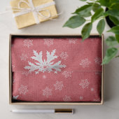 Snowflakes bij uitnodiging op kerstavond tissuepapier (Geschenk)