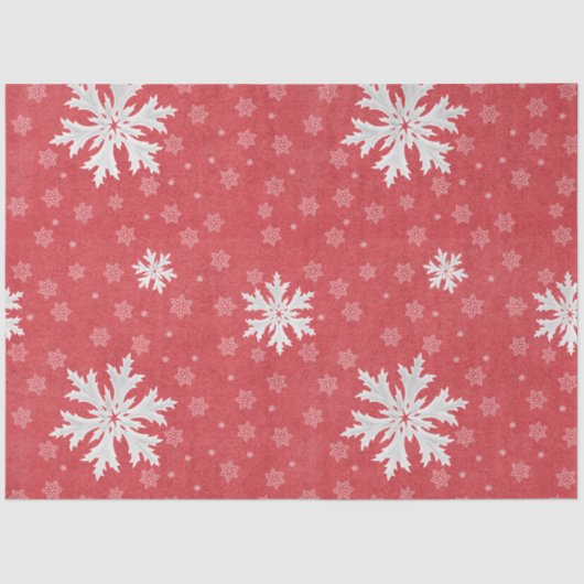 Snowflakes bij uitnodiging op kerstavond tissuepapier (Voorkant)