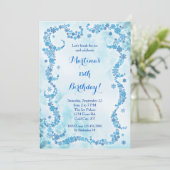 Snowflakes Birthday Invitation Kaart (Staand voorkant)