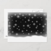 SNOWFLAKES BLACK BRIEFKAART (Voorkant / Achterkant)