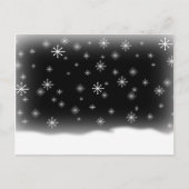 SNOWFLAKES BLACK BRIEFKAART (Voorkant)