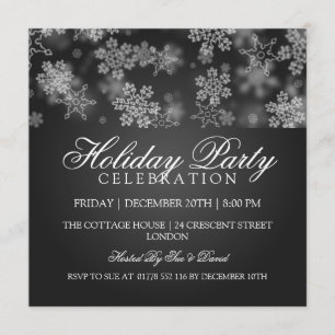 Snowflakes Black Kaart