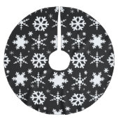 Snowflakes Black Kerstboom Rok (Voorkant)