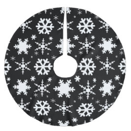Snowflakes Black Kerstboom Rok