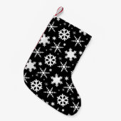Snowflakes Black Kleine Kerstsok (Voorkant (Hangend))