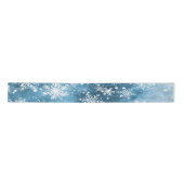 Snowflakes, blauw, kerst satijnen lint (Voorkant)
