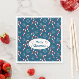 Snowflakes blauw kerstmis servet