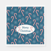 Snowflakes blauw kerstmis servet (Voorkant)