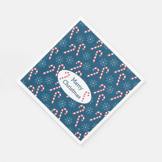 Snowflakes blauw kerstmis servet (Hoek)